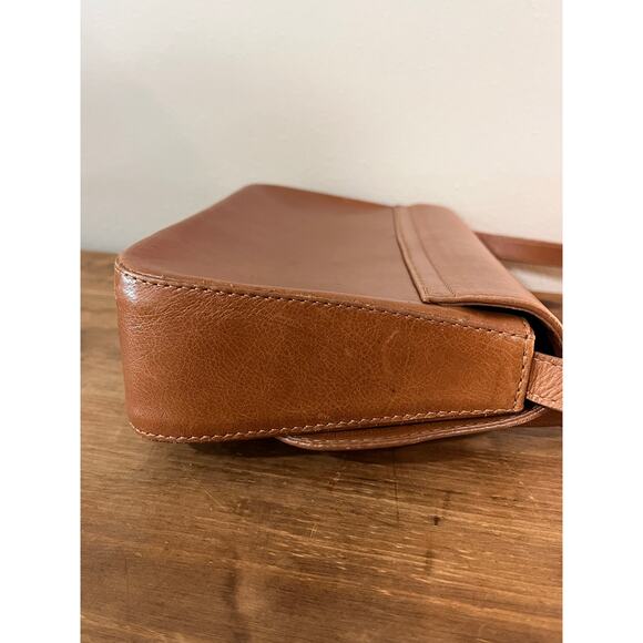 Eberle Genuine Leather Shoulder Bag Made in Brazil Vintage Y2K Minimalist Purse - Picture 5 of 16